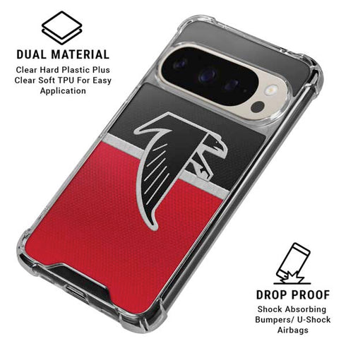 NFL Atlanta Falcons Vintage Pixel 9/9 Pro Clear Case